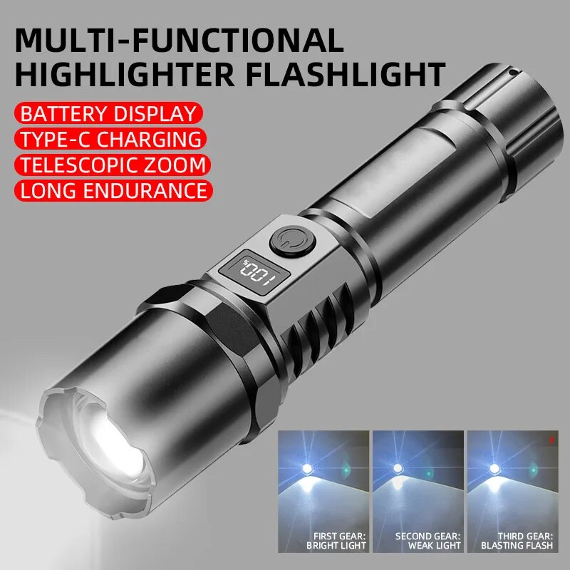 Outdoor Lighting Nearby - XHP100 مصباح يدوي قابل للطي قابل