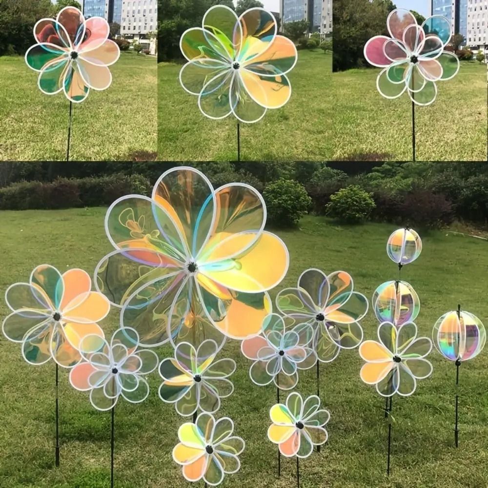 Color Changing Outdoor - طاحونة هوائية ملونة للطيور ، مثبتة