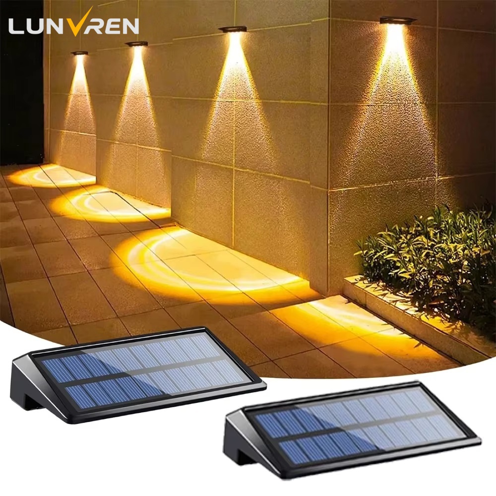 Solar Wall Sconce - 2 حزمة أضواء الجدار الشمسية 4
