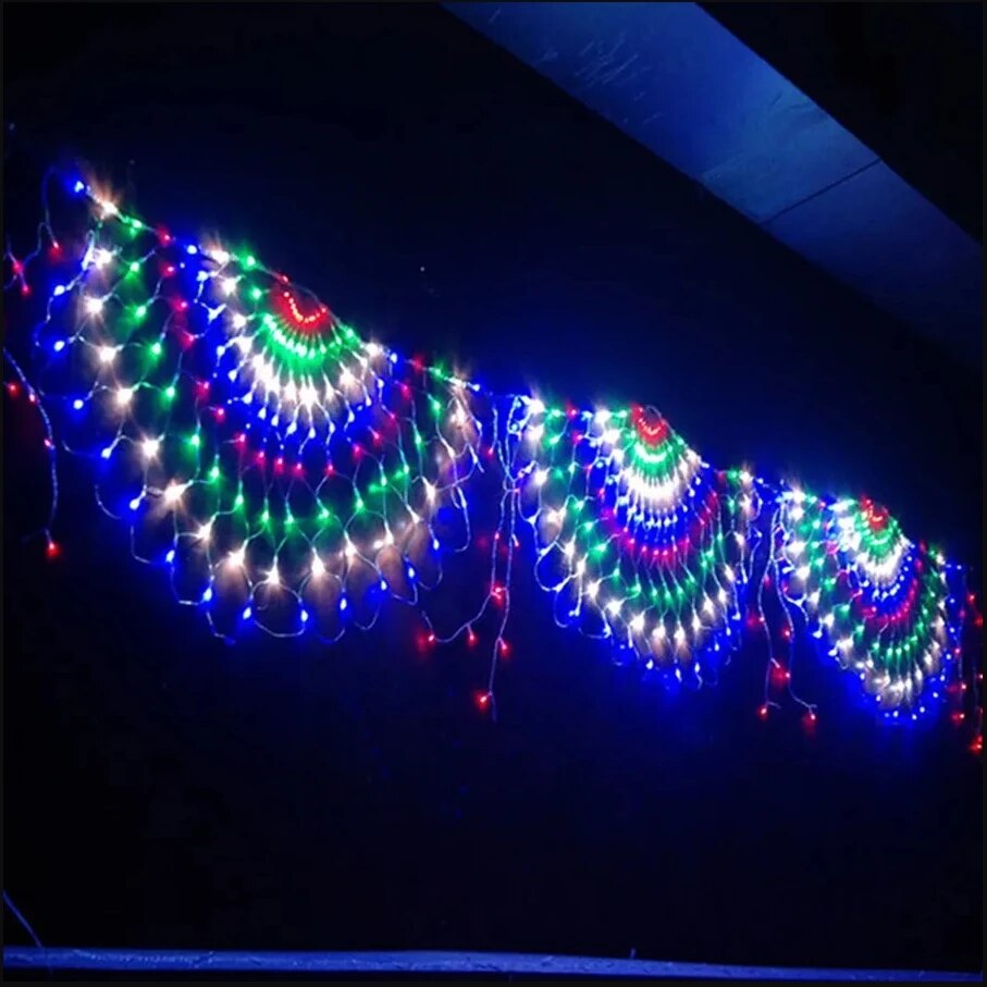 Outdoor Lighting Grid Screen - مصابيح طاووس ليد خارجية ، شبكة