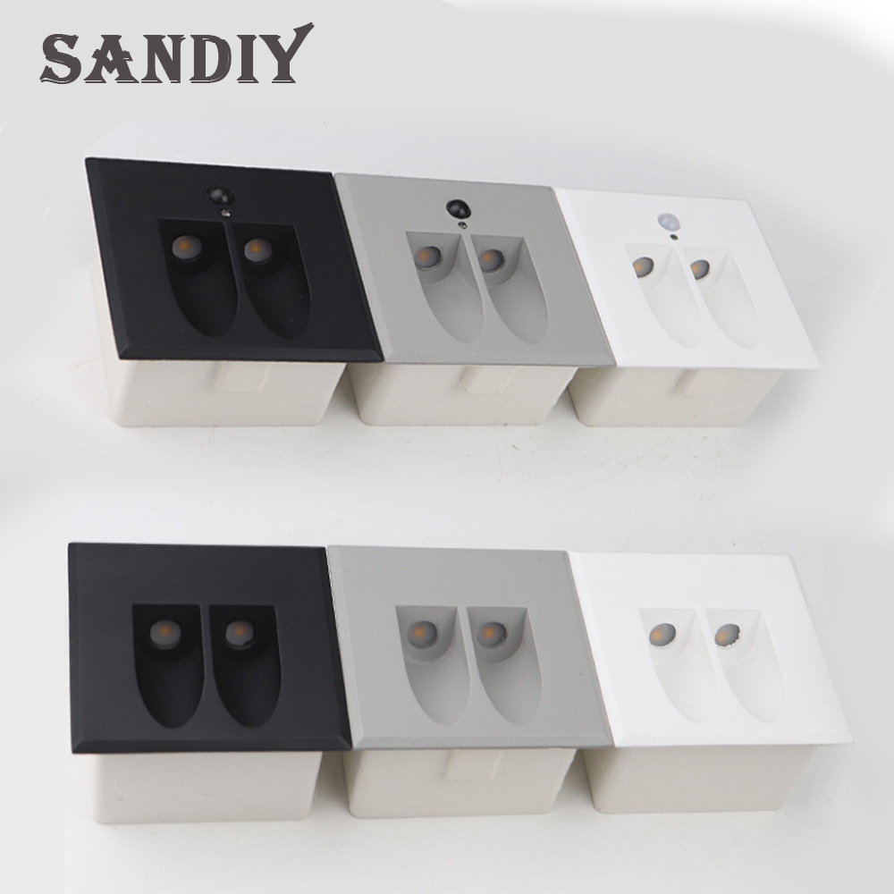 SANDIY مصباح جداري بمستشعر مقا - مراجعة Outdoor Lighting On Stairs وسعره