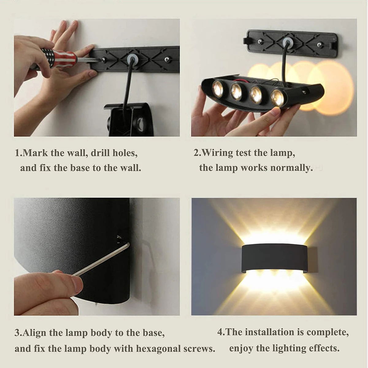 الألومنيوم وحدة إضاءة LED جدار - مراجعة Outdoor Lighting On Stairs وسعره