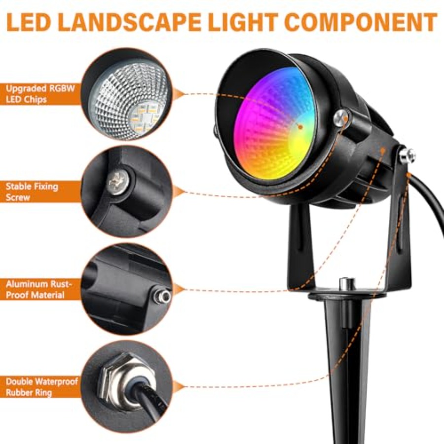 أضواء كاشفة خارجية RGB بقوة 10 - مراجعة Color Changing Outdoor وسعره