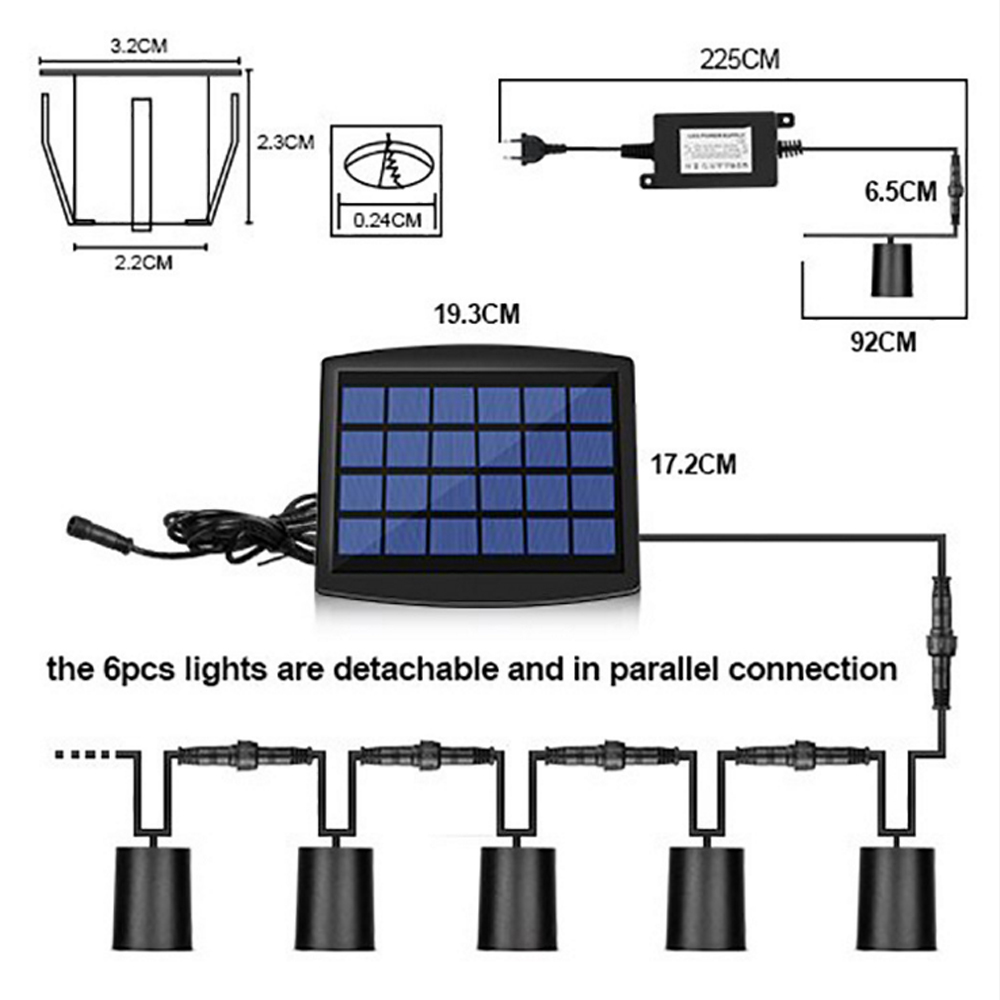 6 قطعة 8 قطعة الشمسية الطابق ا - مراجعة Solar Wall Sconce وسعره
