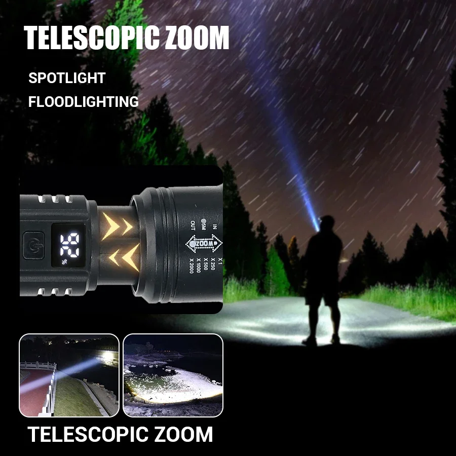 مصباح يدوي LED قوي مع شاشة بطا - مراجعة Outdoor Lighting Nearby وسعره