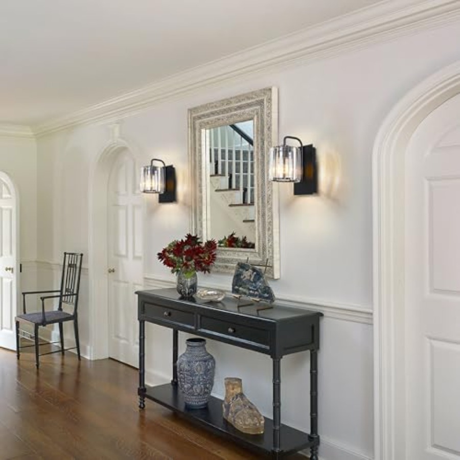 مصابيح جدارية كريستالية، إضاءة - مراجعة Solar Wall Sconce وسعره