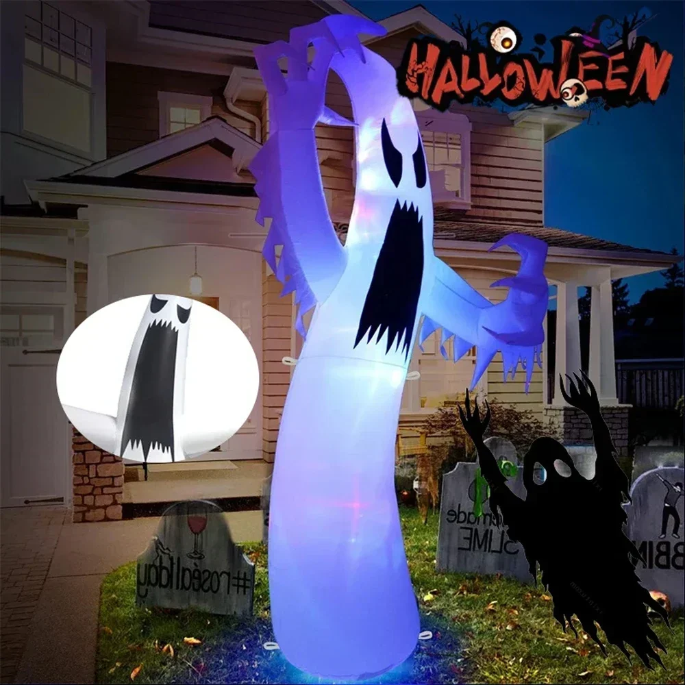 هالوين نفخ شبح مخيف مع أضواء L - مراجعة Outdoor Lighting Event وسعره