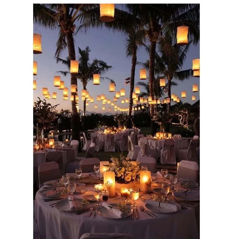 فوانيس ورقية بيضاء عالية الجود - مراجعة Outdoor Lighting Event وسعره