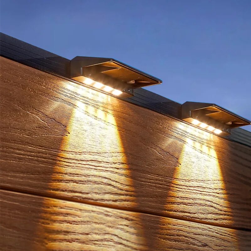 2 حزمة أضواء الجدار الشمسية 4  - مراجعة Solar Wall Sconce وسعره