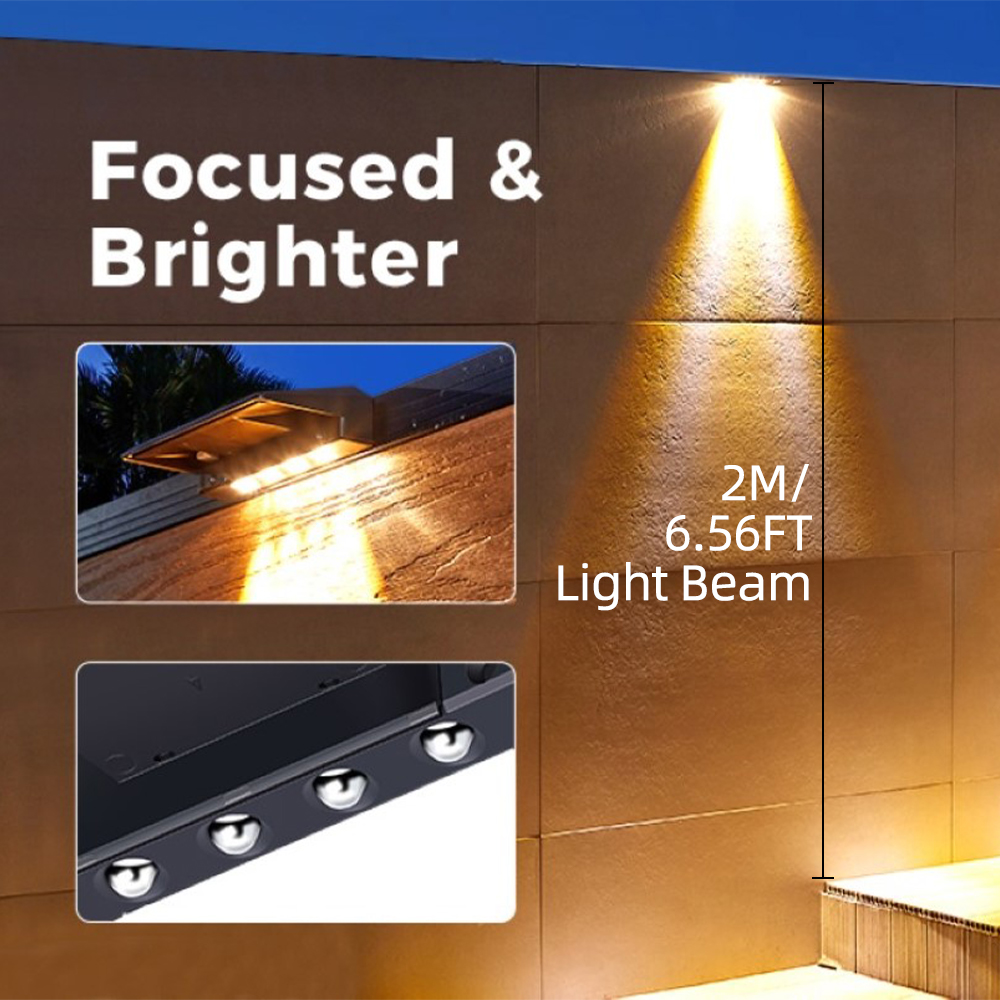 2 حزمة أضواء الجدار الشمسية 4  - مراجعة Solar Wall Sconce وسعره