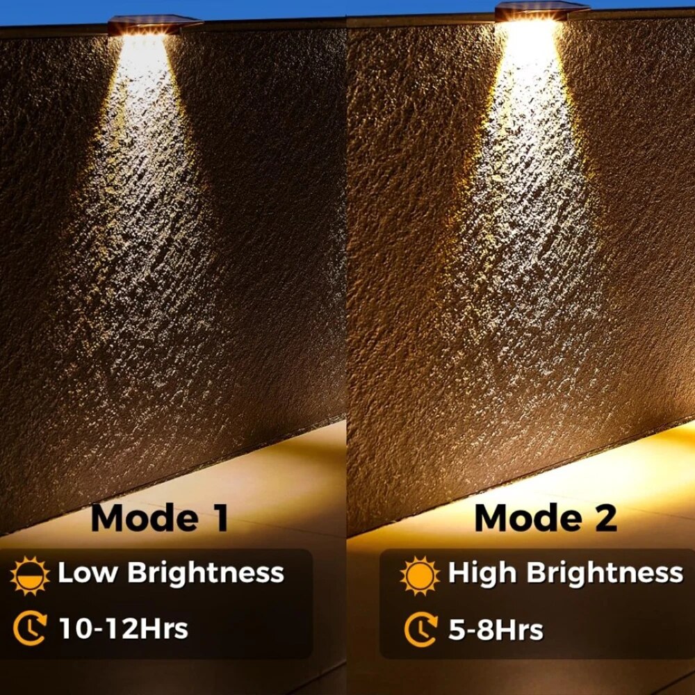 2 حزمة أضواء الجدار الشمسية 4  - مراجعة Solar Wall Sconce وسعره