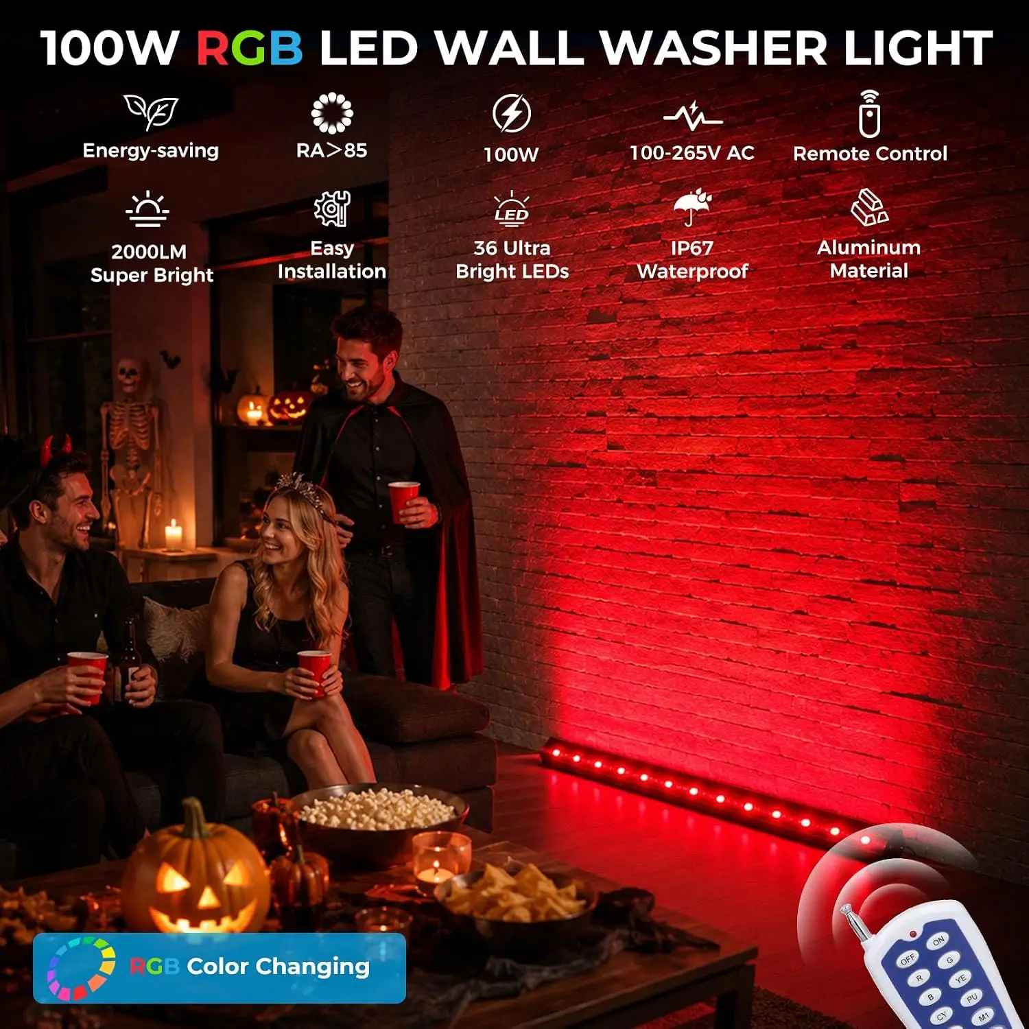 مجموعة من 2 مصابيح إضاءة جداري - مراجعة Color Changing Outdoor وسعره