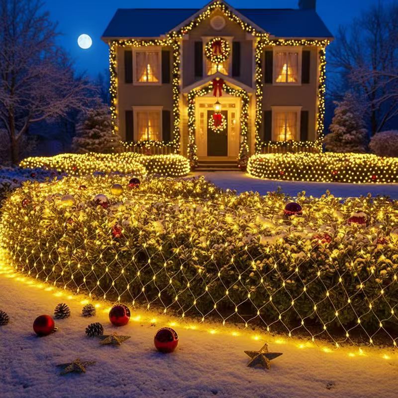أضواء شبكية للكريسماس 3×2 متر، - مراجعة Outdoor Lighting Grid Screen وسعره