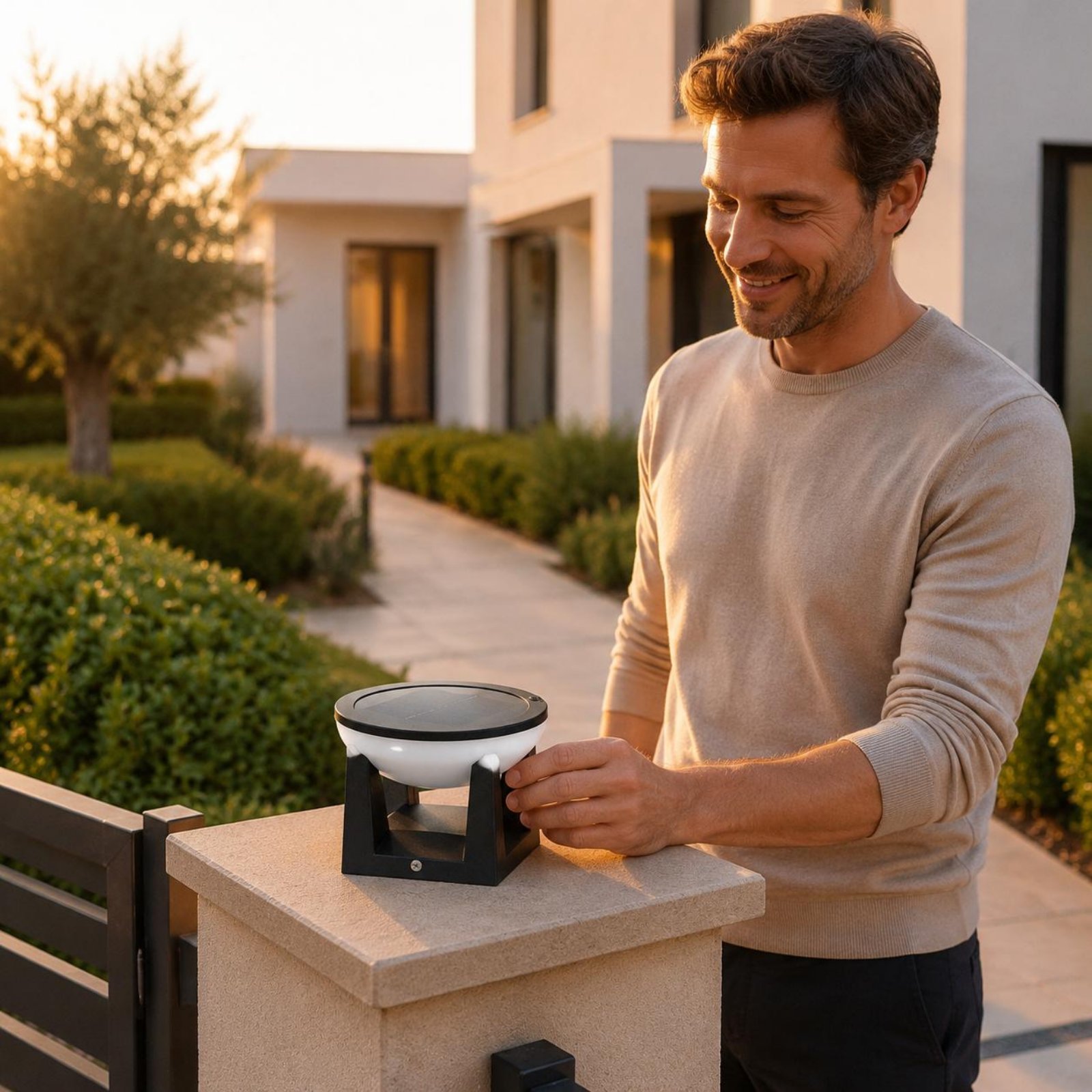 مصباح عمود شمسي سهل التركيب، إ - مراجعة Outdoor Lighting Ip65 وسعره