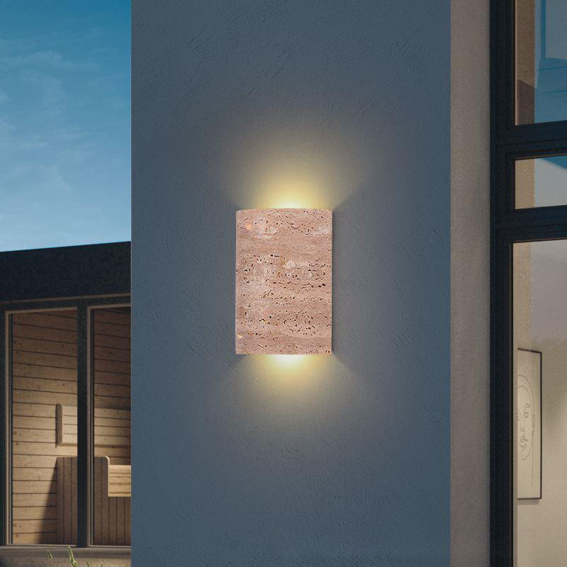 مصباح حائط من الترافرتين الأصف - مراجعة Outdoor Lighting Japan وسعره