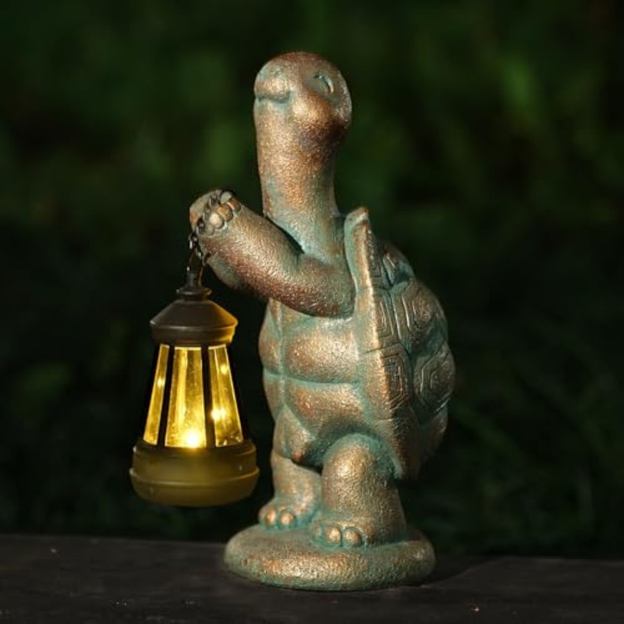 تمثال سلحفاة يعمل بالطاقة الشم - مراجعة Outdoor Lighting Japan وسعره