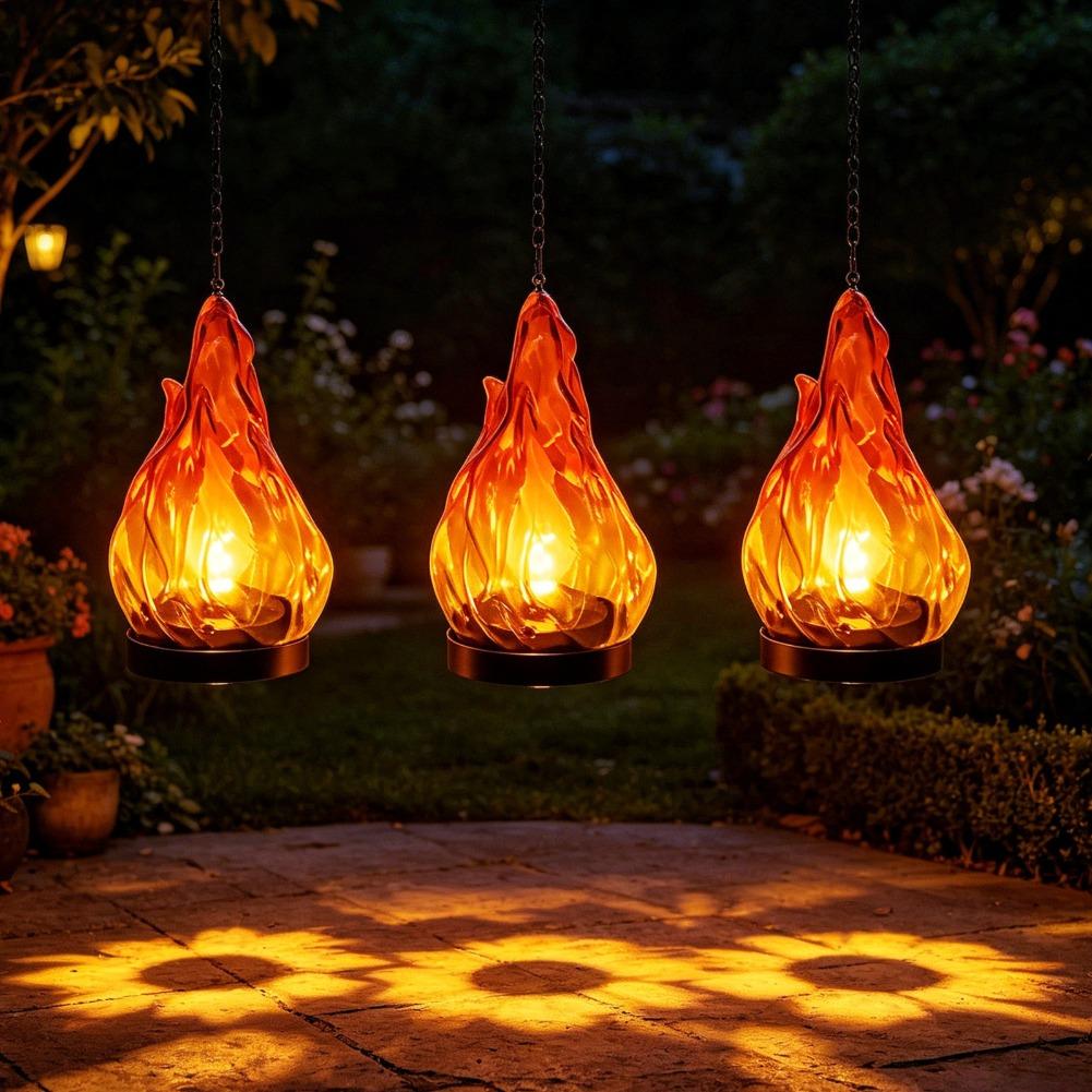 مصباح شمسي معلق بتأثير اللهب،  - مراجعة Outdoor Lighting Ip65 وسعره