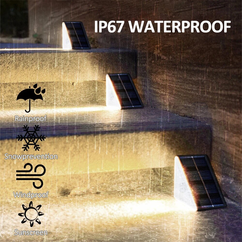 أضواء شمسية مقاومة للماء IP67  - مراجعة Outdoor Lighting On Stairs وسعره